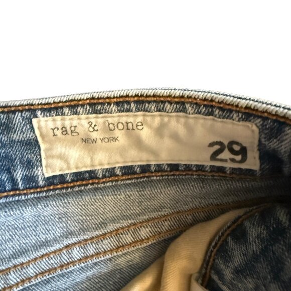 Rag & Bone Womens Denim Dre Low-Rise Frayed Hem Shorts Size 29 - Picture 3 of 5